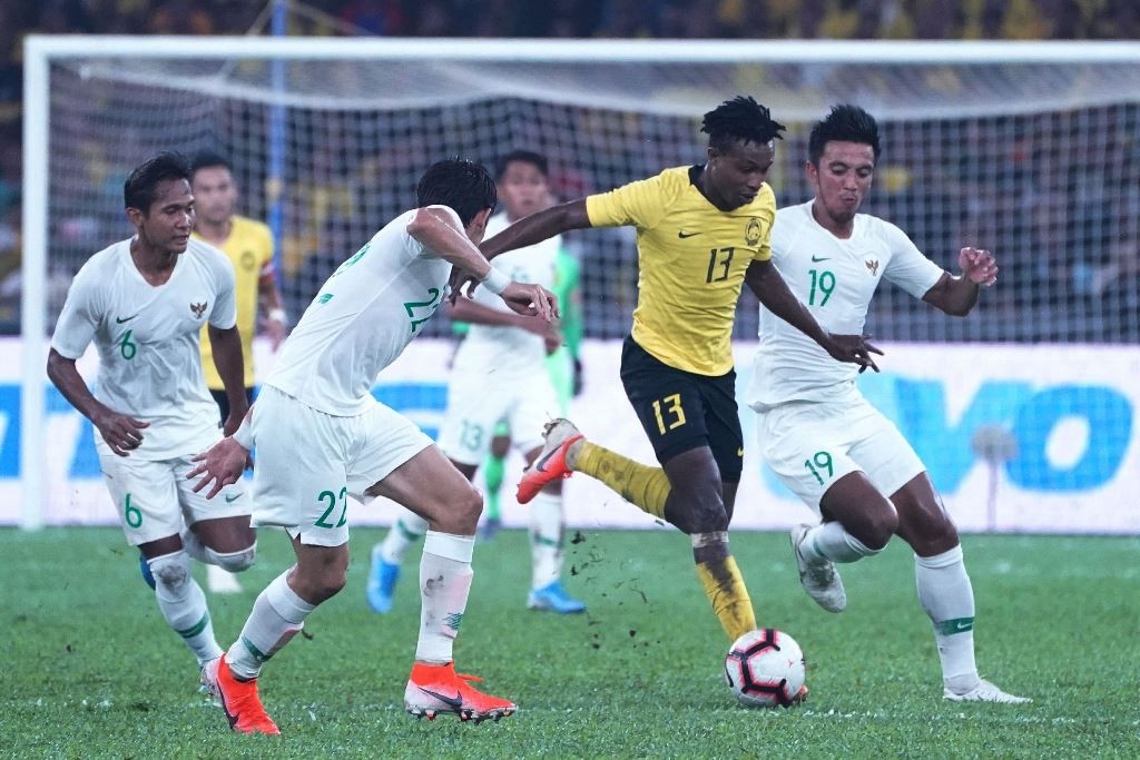 Suasana Malaysia v Indonesia. (Foto: AFP/Kamarul Akhir)