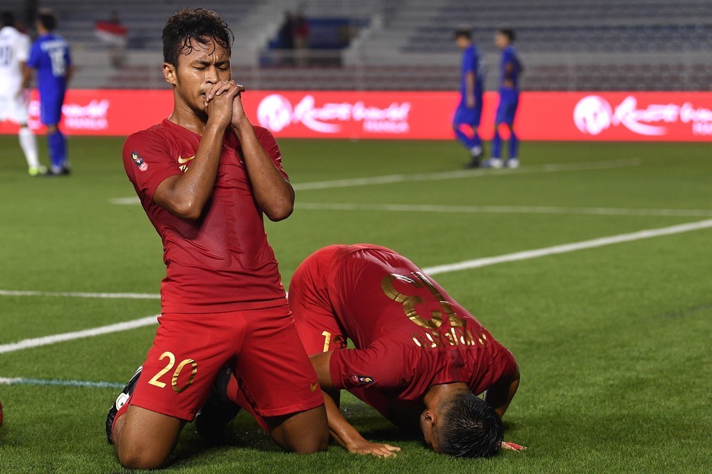 Osvaldo Ogah Larut dalam Euforia Kemenangan Perdana Timnas U-23