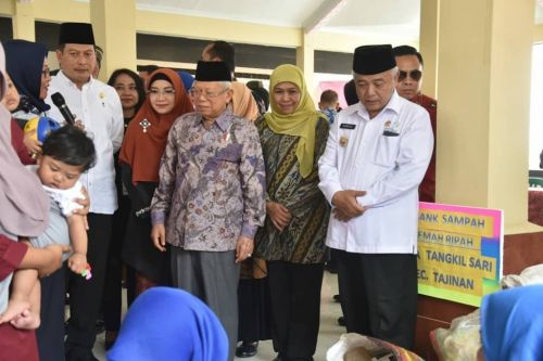Wakil Presiden (Wapres), Ma'ruf Amin, berkunjung ke Desa Tangkilsari, Tajinan, Kabupaten Malang, Jawa Timur, Rabu 27 November 2019. (Foto: Dok. Pemkab Malang)