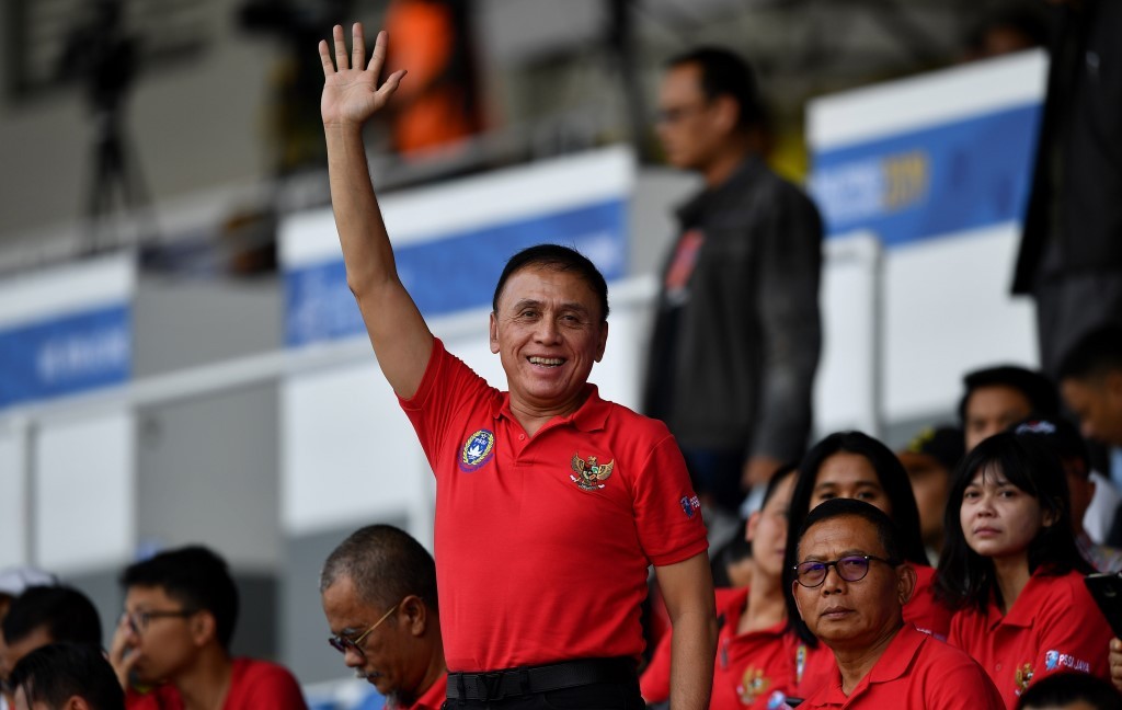 Ketua Umum PSSI Mochamad Iriawan saat menyaksikan pertandingan timnas Indonesia U-23 (Foto: Antara/Sigid Kurniawan)