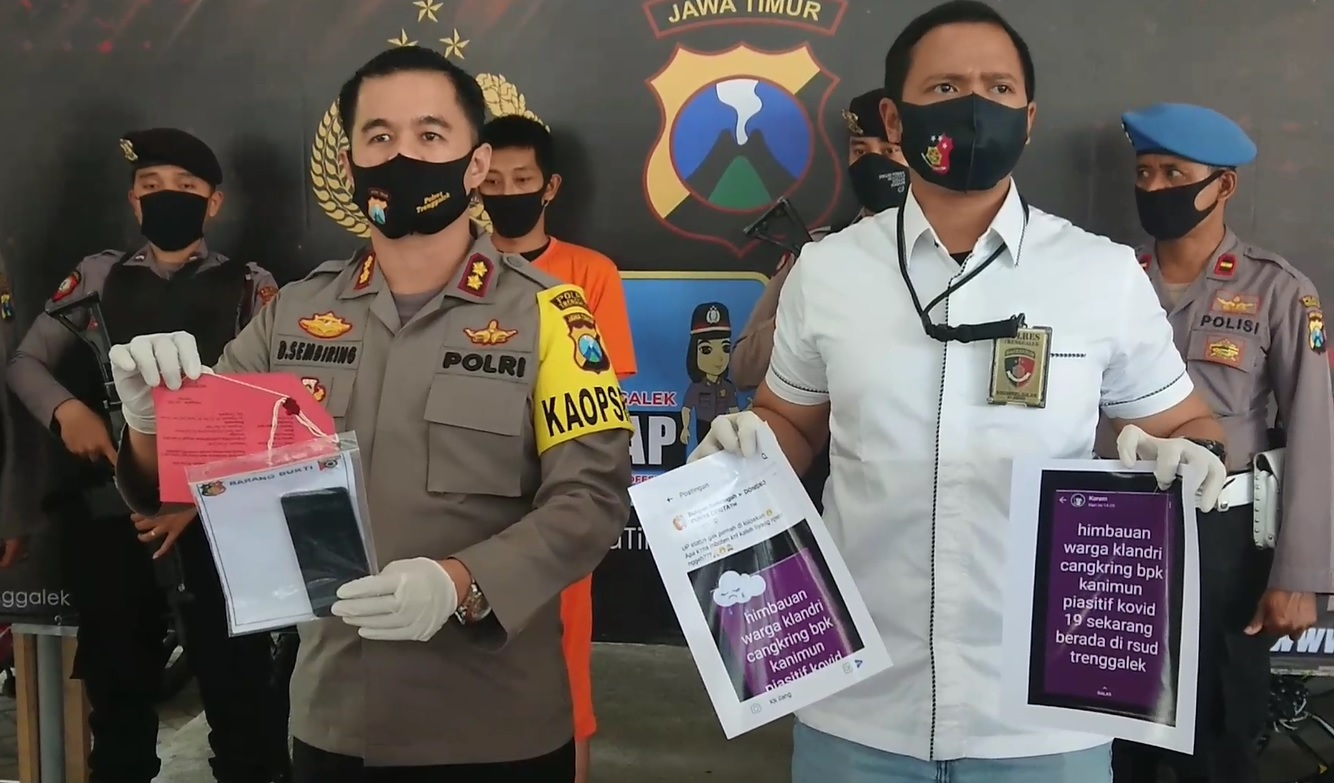 Sebar Hoax Covid-19, Seorang Warga Trenggalek Masuk Bui