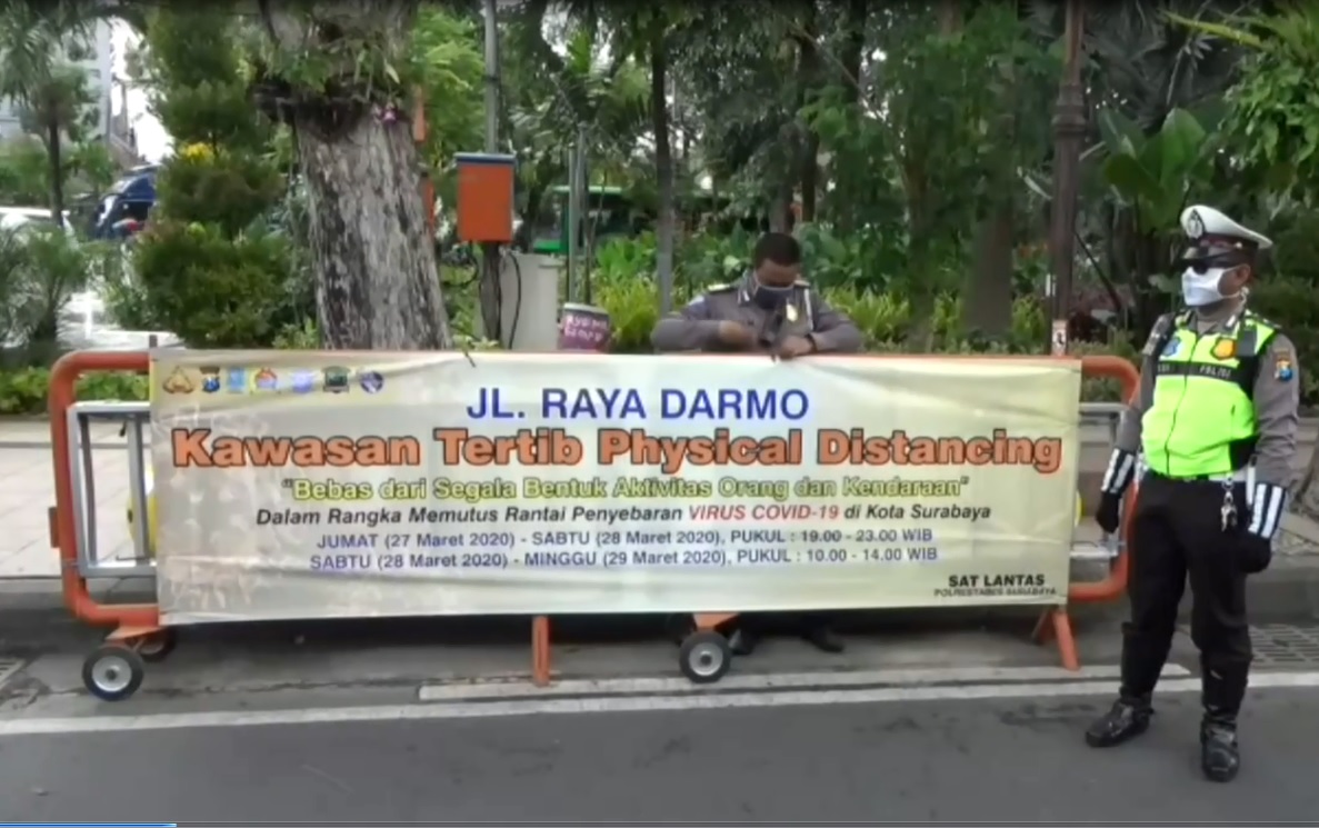 Korona Makin Menggila, Tiga Ruas Jalan Utama di Surabaya Ditutup