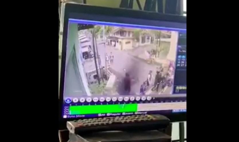 Rekaman CCTV yang merekam detik-detik rombongan pesepeda brutal menganiaya korban Firdaus (Foto/Metrotv) 