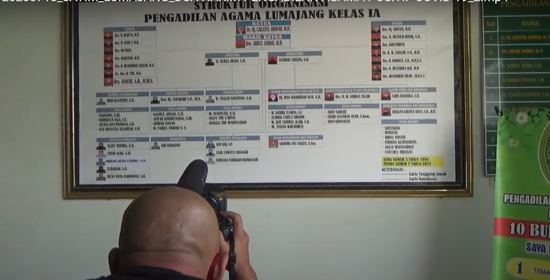 Kantor Pengadilan Agama Lumajang diminta untuk ditutup sementara setelah dua hakim dinyatakan positif korona (Foto / Metro tv)