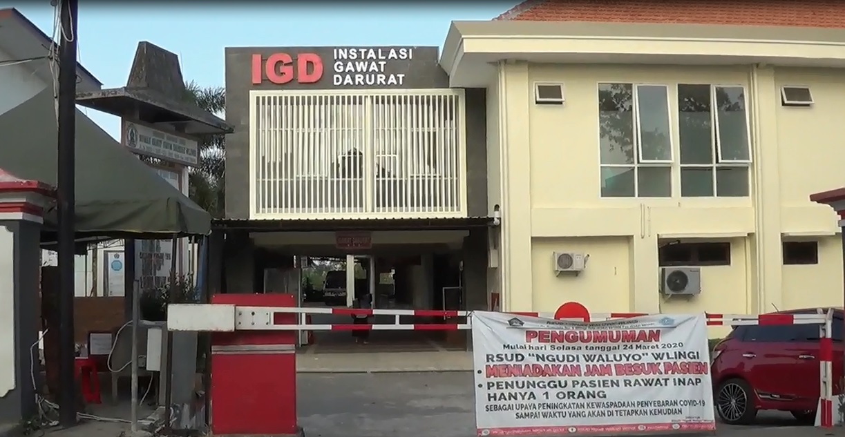 Layanan IGD di RSUD Ngadiwaluyo, Wlingi, Kabupaten Blitara ditutup selama tiga hari. (foto/metrotv)