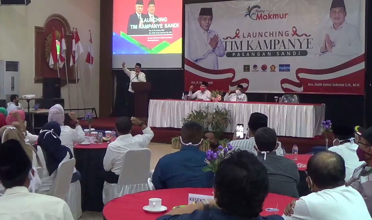 Suasana deklarasi Tim Pemenangan Pasangan Calon Bupati dan Wakil Bupati Malang,  Sanusi-Didik. (foto/metrotv)