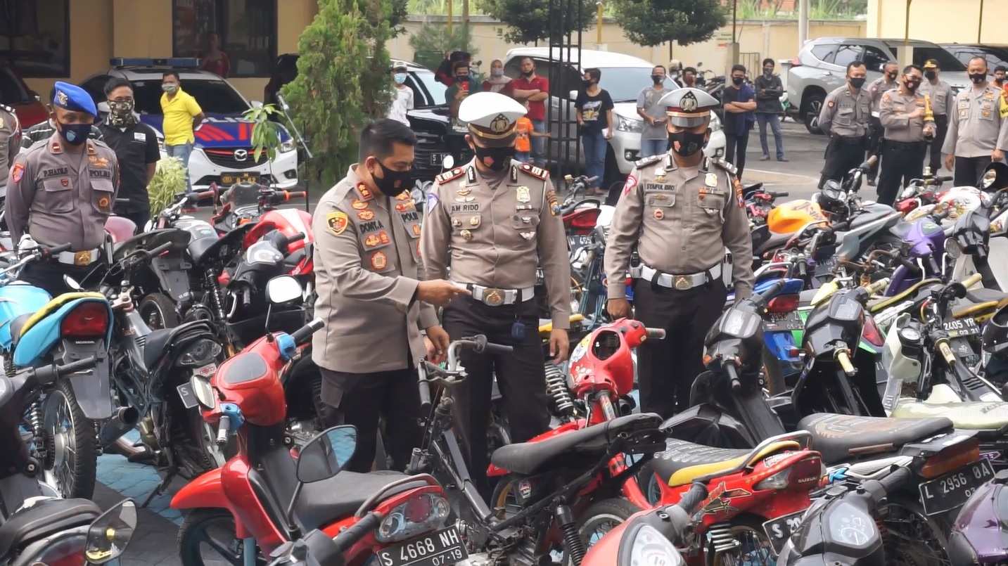 Polisi Sita Ratusan Ranmor, di antaranya Diduga Hasil Kejahatan