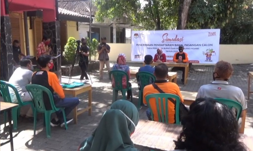 Suasana Simulasi Pendaftaran Bakal Pasangan Calon