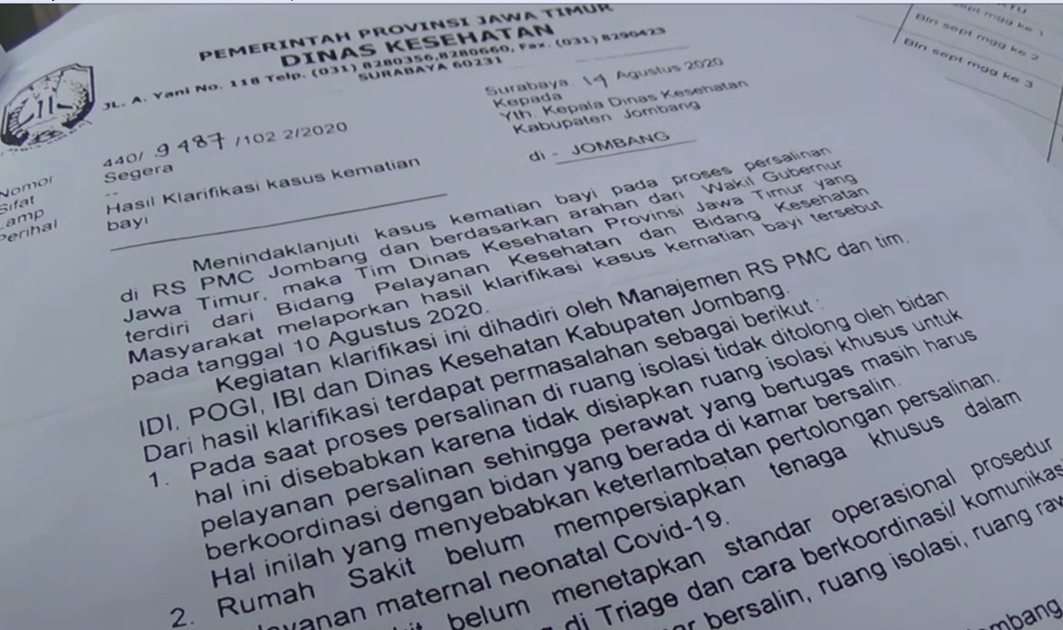 Fakta Baru Meninggalnya Bayi dari Ibu Covid-19 di Jombang