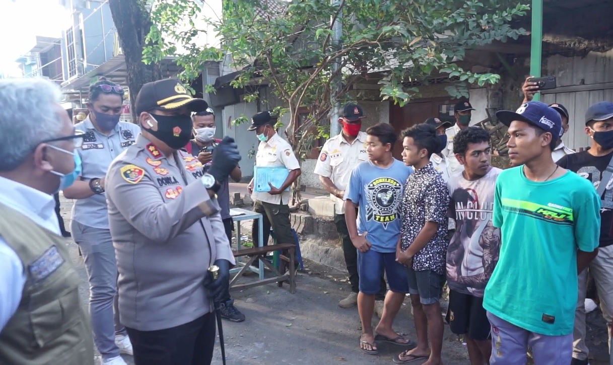 7 Kecamatan  Zona Merah, Tim Gabungan Kabupaten Mojokerto Geber Operasi Yustisi