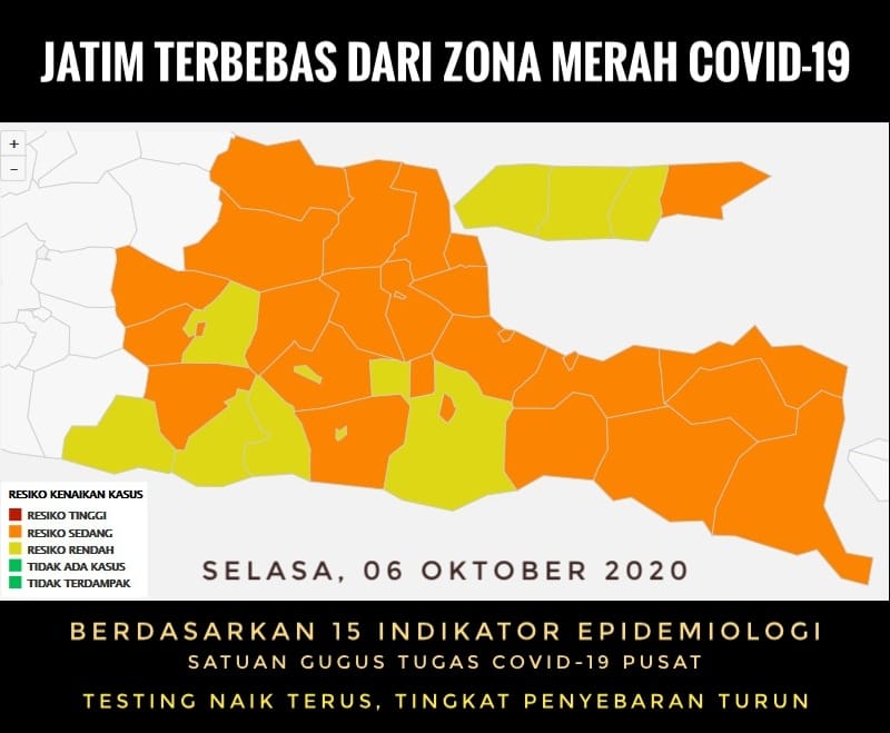 Peta Covid-19 Jawa Timur