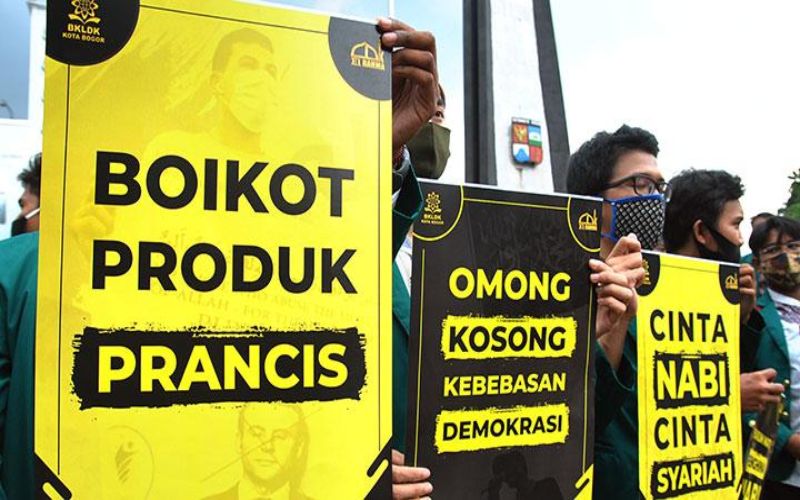 ilustrasi boikot Perancis (Foto / Medcom.id)