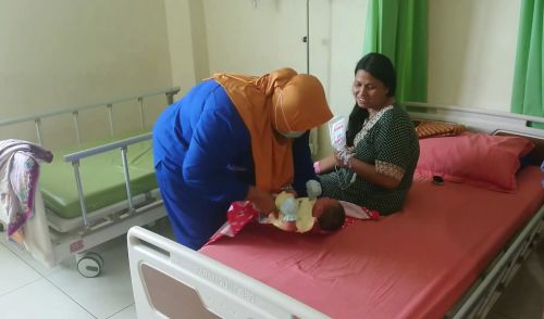 Salah satu bayi yang lahir di RSUD  dr Soedomo Trenggalek, (metrotv)