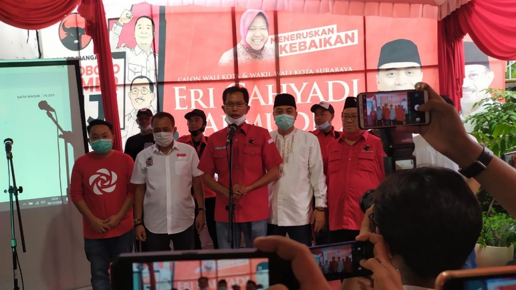 Menang Versi Hitung Cepat, Eri Ajak Bangun Surabaya Bersama