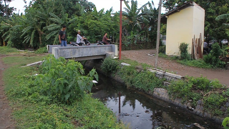 Lokasi temuan bayi di Mojokerto, Jatim. Medcom.id/Tamam Mubarok