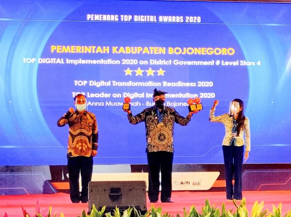 Bojonegoro Raih 3 Penghargaan di Ajang Top Digital Awards 2020