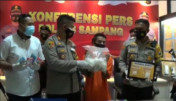 Bawa 1,2 Kg Sabu, Pengedar Narkoba Jaringan Internasional Tertangkap di Sampang