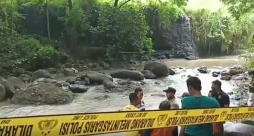Lokasi penemuan mayat di Sungai Sungai Juri, Kabupaten Pasuruan. (metrotv)