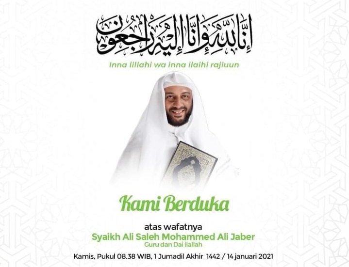 Umat Berduka, Syekh Ali Jaber Meninggal Dunia