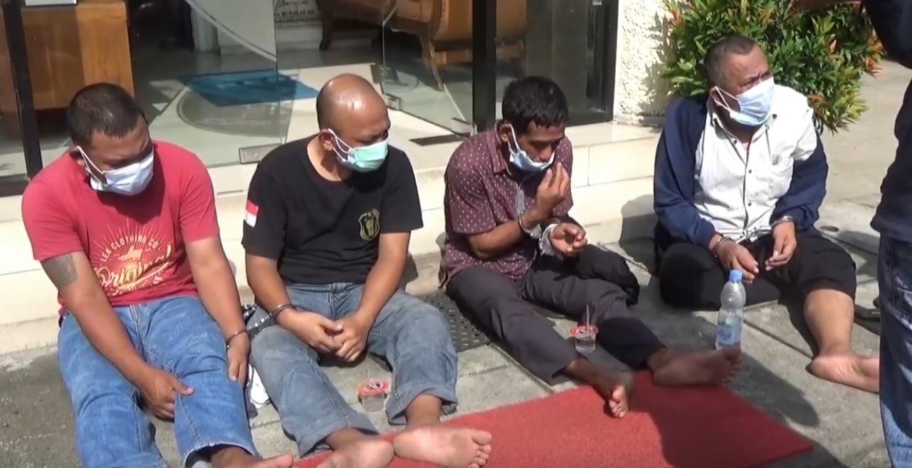 Empat pelaku ganjal ATM diringkus saat hendak beraksi (Foto / Metro TV)