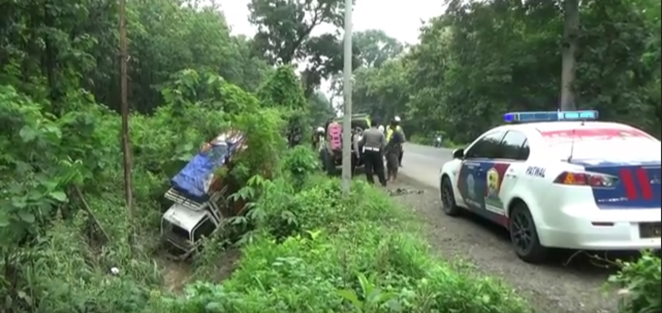 Tergelincir, Truk Bermuatan Ratusan Ayam Terjun ke Sungai