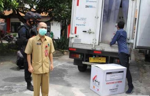 Vaksin Sinovac tiba di Kabupaten Blitar. (ist)