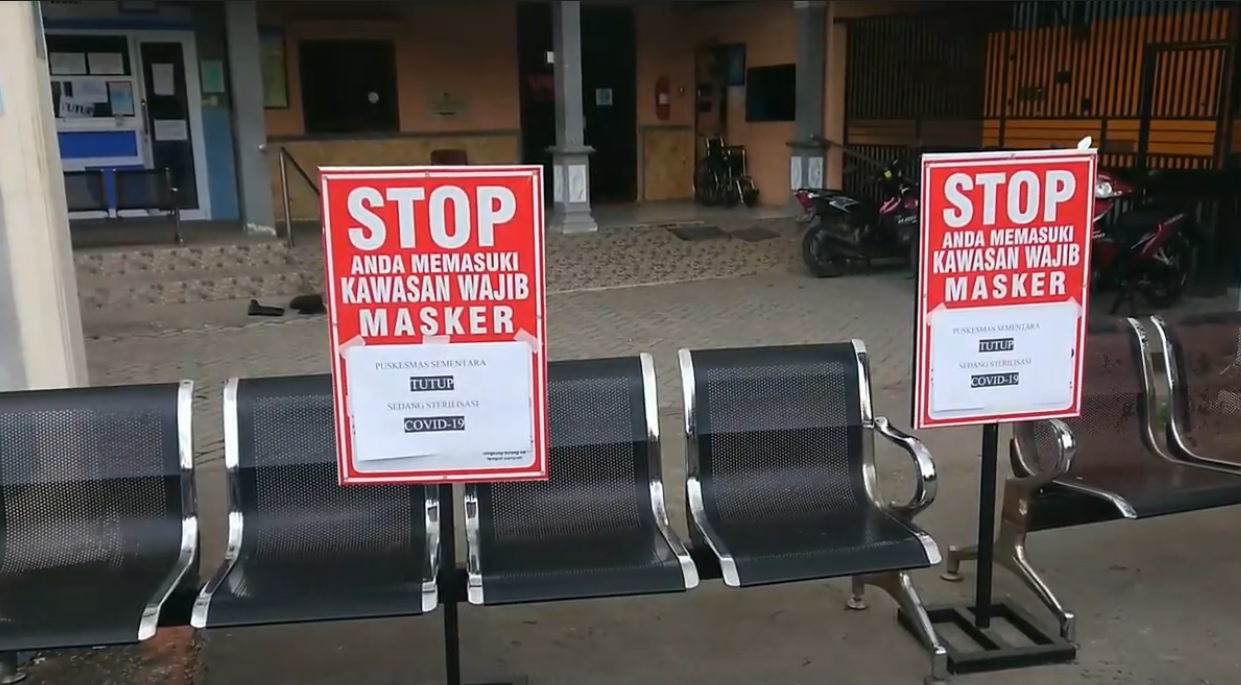 Layanan kesehatan di Puskesmas Gandusari Trenggalek ditutup sementara. (metrotv)