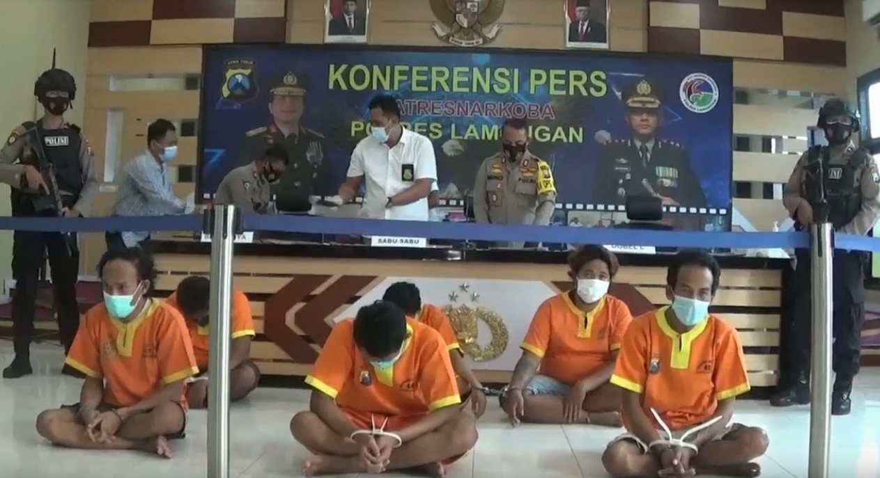 Tujuh pengedar narkoba di Lamongan berhasil diringkus dalam dua pekan. (metrotv)