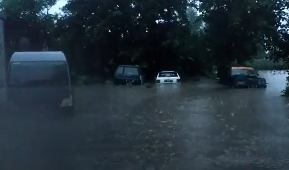 Sejumlah mobil terendam banjir di wilayah Kecamatan Dringu, Probolinggo. (metrotv)