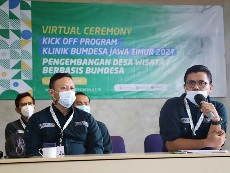 Virtual ceremony Kick-off  Program Klinik BUMDesa Jatim 2021