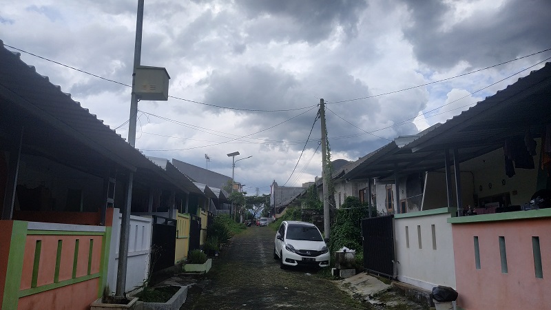 Suasana langit kota Malang setelah terjadi dentuman (Foto / Istimewa)