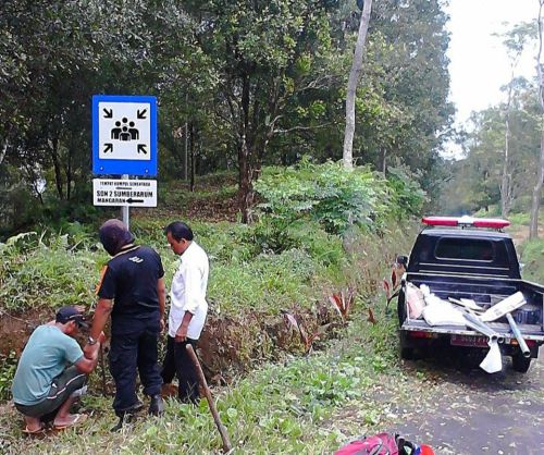 BPBD Kabupaten Banyuwangi siapkan jalur evakuasi kondisi darurat Gunung Raung. (ft/ Pemkab Banyuwangi)