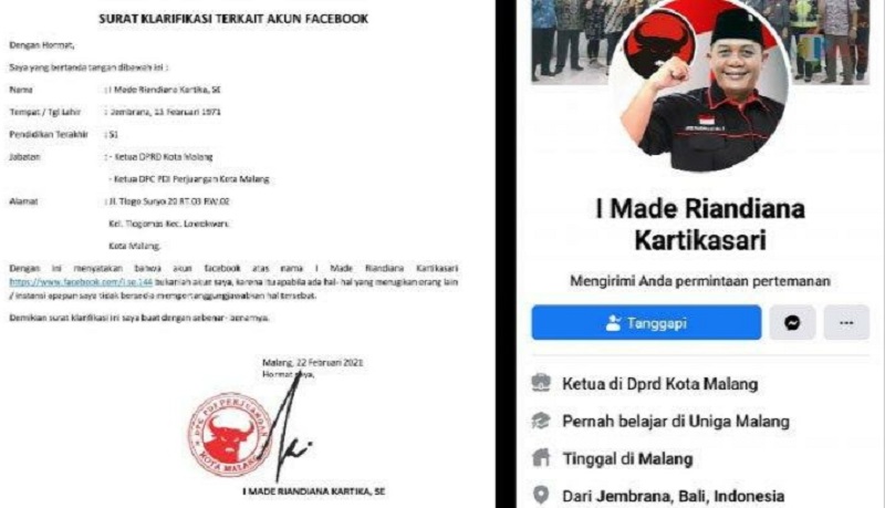 Namanya Dicatut Pinjaman Online Fiktif, Ketua DPRD Kota Malang Lapor Polisi