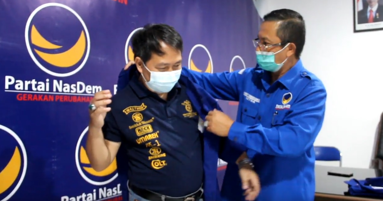Mantan kader PDI Perjuangan, Anugerah Ariyadi resmi menjadi kader baru Partai Nasdem (Foto / Metro TV)