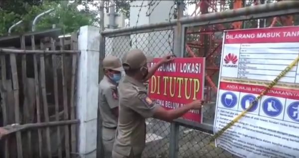 Tak Berizin, Satpol PP Jombang Segel Tower Seluler
