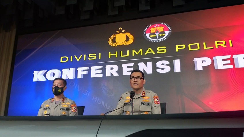 Kadiv Humas Mabes Polri Irjen Argo Yuwono (kanan). Medcom.id/Kautsar Widya Prabowo.