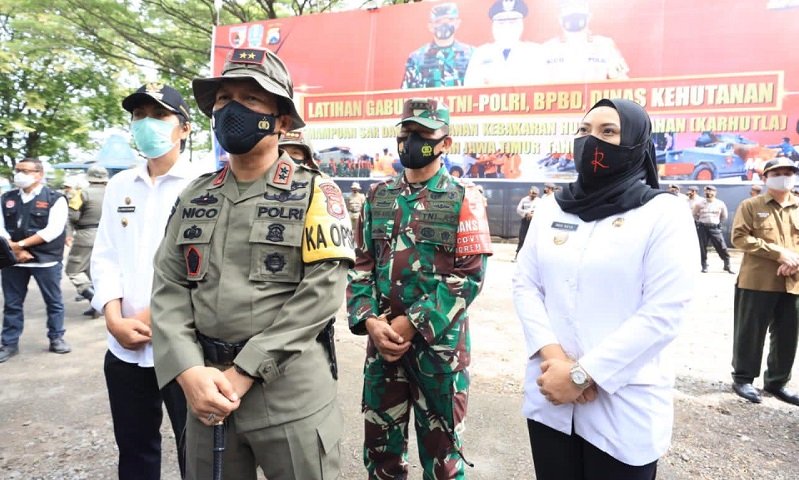 Kapolda Jatim, Irjen Pol Nico Afinta membuka Latgab SAR di Madiun (Foto / Metro TV)