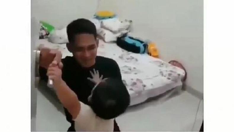 Viral Video Lettu Imam Adi Dikunci di Kamar Anaknya Sebelum Pergi Bertugas