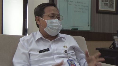 Sekdakab Jombang, Akhmad Jazuli selaku ketua panita pembangunan masjid (Foto / Metro TV)