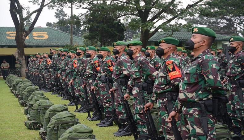400 pasukan dari  Yonif 315 Garuda  kembali diberangkatkan untuk menumpas KKB di Papua (Foto / Istimewa)