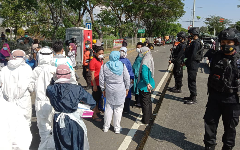 Polda Jatim Kerahkan Pasukan di 4 Zona Merah Bangkalan