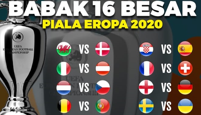 Jadwal 16 besar Piala Eropa 2020 (Foto / Istimewa)