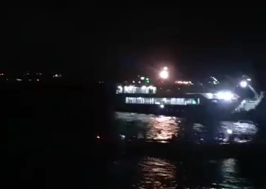 Tangkapan layar tenggelamnya KMP Yunice di Pelabuhan Gilimanuk. (ist)