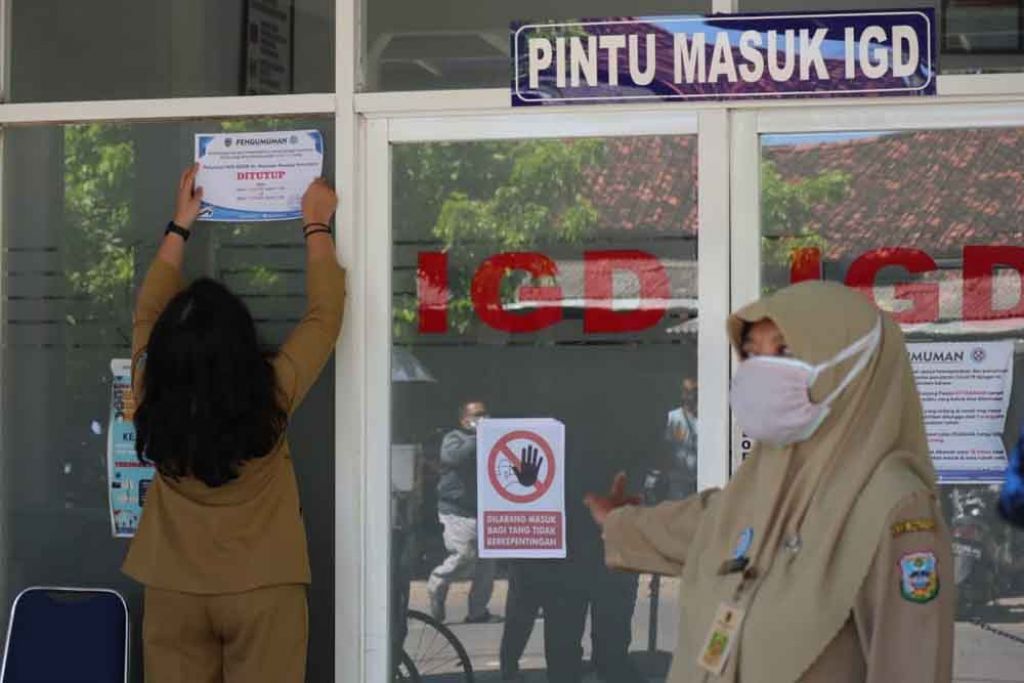  IGD Rumah Sakit Umum Daerah (RSUD) dr Darsono Pacitan ditutup sementara (Foto / Istimewa)