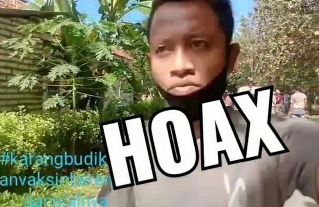 Tangkapan layar video hoaks Muksi tentang vaksinasi menyeretnya ke penjara (Foto / Istimewa) 