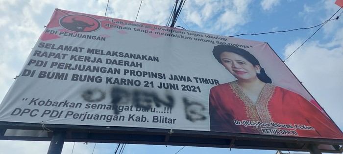 Pelaku Vandalisme Baliho Puan di Surabaya Ditangkap