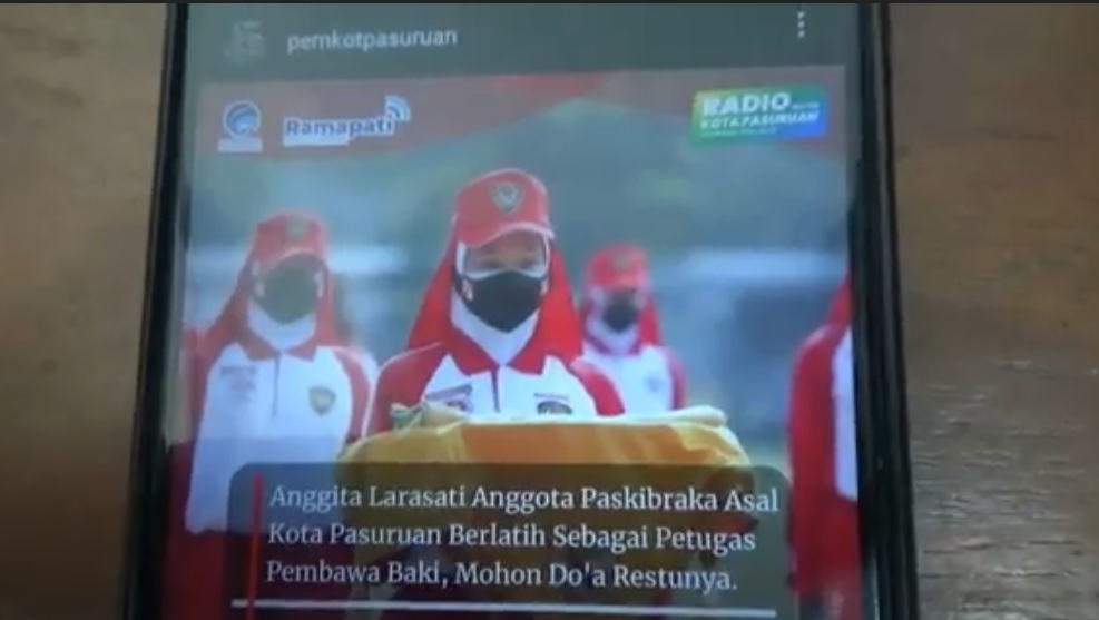 Anggita Larasati Suhartini saat berlatih dalam Tim Paskibraka Nasional 2021. (ist)