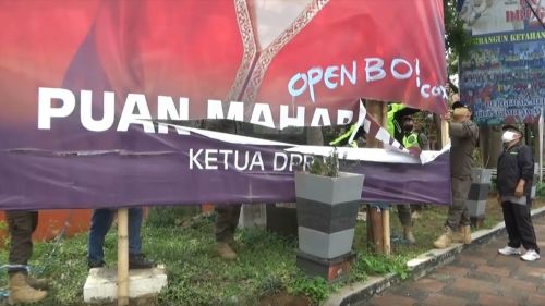 Vandalisme Baliho Puan Maharani di Kota Batu Dilaporkan Polisi