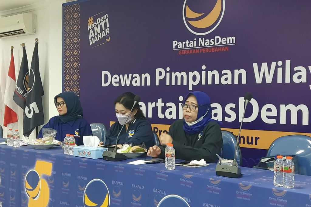 NasDem menggelar workshop mengkaji perkembangan substansi dan memetakan gerakan advokasi, imbas lahirnya draf baru RUU TPKS (Foto / Metro TV)