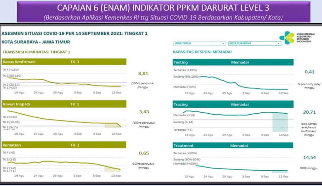 Asesmen Kemenkes, Surabaya di Level 1